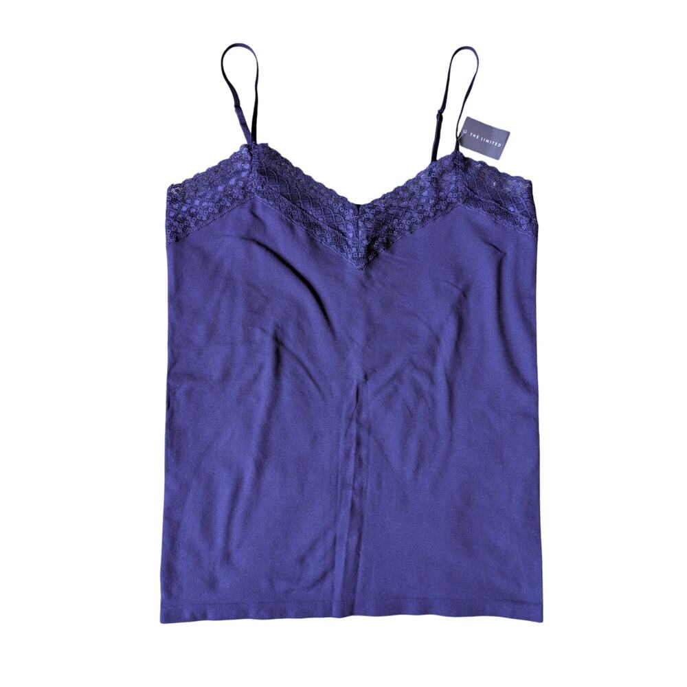 Y2K Deadstock The Limited Babydoll Lace Cami L Purple Coquette Kawaii